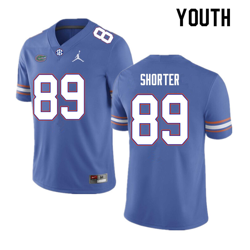 Youth #89 Justin Shorter Florida Gators College Football Jerseys Sale-Royal - Click Image to Close